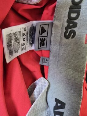 Adidas Pink Athletic Shorts with Grey Waistband